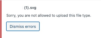 Sorry, this file type is not permitted for security reasons error message

